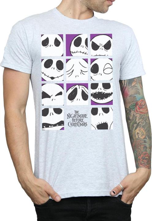 Produktbild Disney Nightmare Before Christmas Many Faces Of Jack Squares TShirt (S)