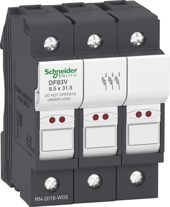 Produktbild Schneider Electric Fuseholder DIN rail 8.5x31.5mm 3pole (Zylindersicherung, 25 A)