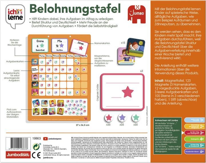 Produktbild Jumbo Ich lerne Belohnungstafel (Deutsch)