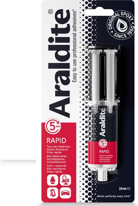 Image du produit Araldite Colle Rapid, seringue (75 g, 24 ml)