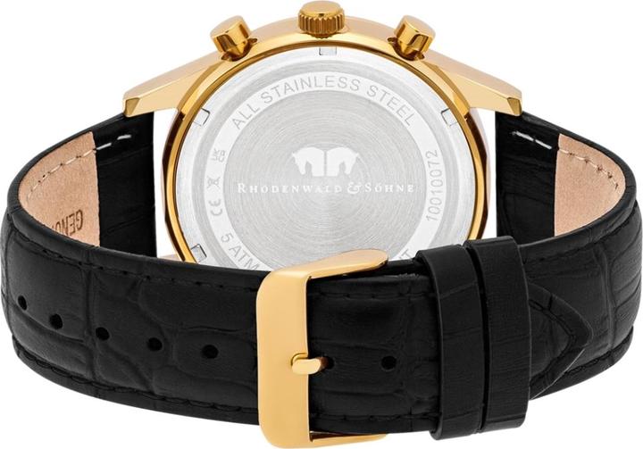 Actual product image Men Chronograph Goodwill Genuine Leather Black - 4408 (Chronograph, 45 mm)
