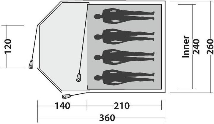 Actual product image Easy Camp Blazar 400 (Dome tent, 5.80 kg, 4 persons)
