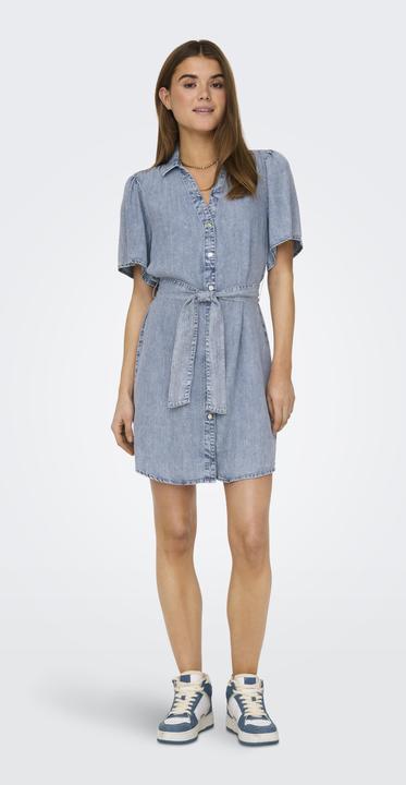 Actual product image Only Regular fit Shirt collar Boxy sleeves Short dress Denim dress (M)