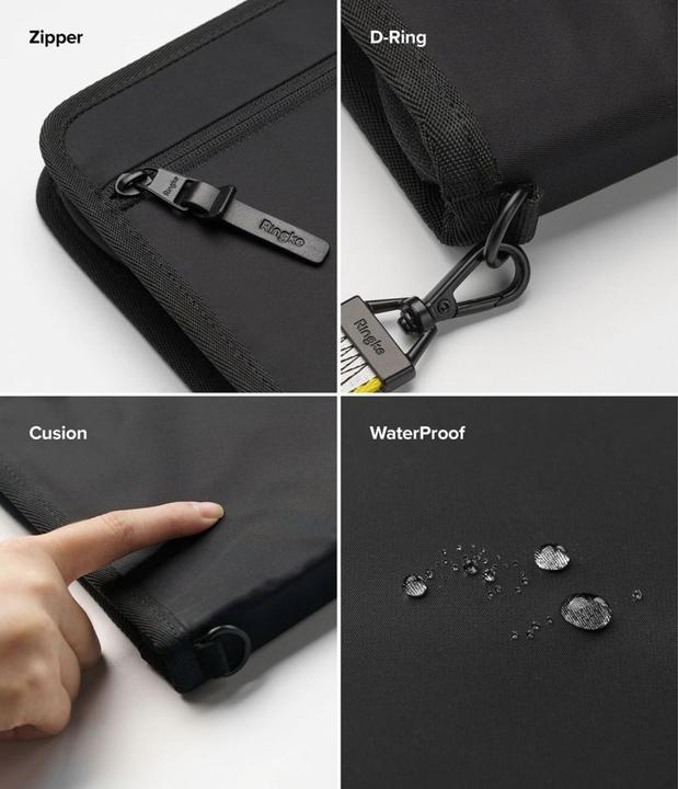 Produktbild Ringke Smart Zip Pouch universal case for laptop, tablet (up to 13 #), stand, bag, organizer, beige (13")