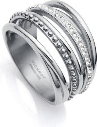 Viceroy Distinctive steel ring with cubic zirconia Chic 75306A01 - Circuit: 54 mm (54)