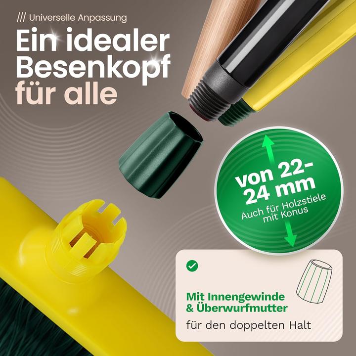 Image du produit Novaliv 2X Premium Krallenbesen mit Stiel 30cm, Spezialbesen gebogenen Borsten Kunststoffkopf -Ideal (1 pcs)