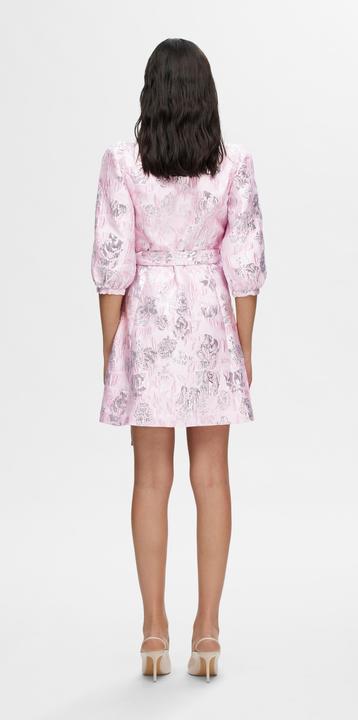 Produktbild Selected Femme Geblümtes Jacquard Wickelkleid (36)