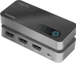 Image du produit LogiLink Commutateur HDMI, 2x1 port, 8K/60 Hz, HDCP, HDR, VRR, CEC
