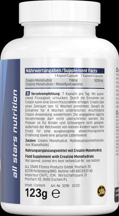 Produktbild All Stars Creatin Mega Caps (150 Stück, Kapseln, 300 g)