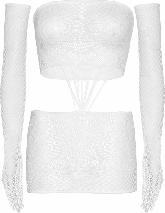 Image du produit Leg Avenue Robe tube dentelle et gants (Taille unique)