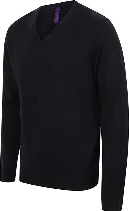 Actual product image Henbury Fine knit jumper Sweatshirt with v-neck (XL)