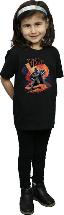 Actual product image Star Wars Girls Darth Vader Swirling Fury Cotton T-Shirt (140, 146)