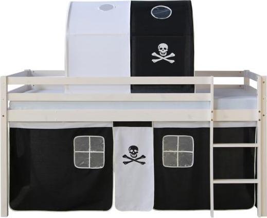 Actual product image Homestyle4u Loft bed Play bed Children's bed with tunnel Curtain (90 x 200 cm)