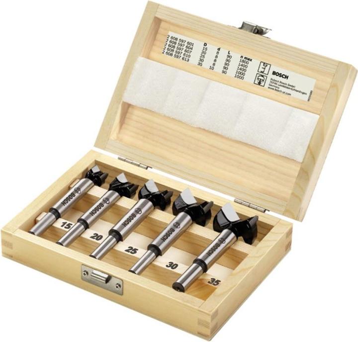 Immagine prodotto Bosch Professional Zubehör Set di punte Forstner 5 pezzi (15-35 mm)