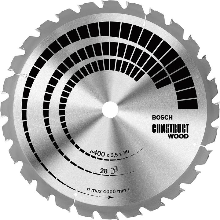 Immagine prodotto Bosch Professional Zubehör Lama per sega circolare per legno PRO Construct, 450 x 3,8 x 30 mm