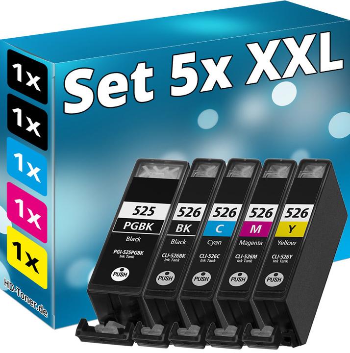 Actual product image Druckfuxx 5x TINTE PATRONEN CHIP für CANON PIXMA IP4850 IP4950 IX6550 MG5150 MG5