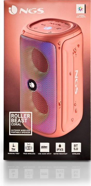 Produktbild NGS Roller beast coral (7 h, Stromversorgung über USB)