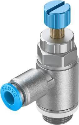Image du produit Festo Vanne d'étranglement, vis moletée, G 1/4″ / QS-8, 20kPa... 1MPa, 475L/min