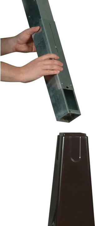 Produktbild Rubbermaid Standascher GroundsKeeper Schwarz Standaschenbecher mit Stahleimer