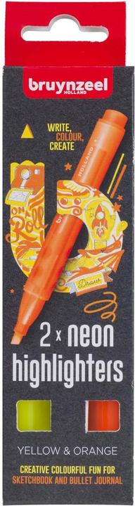 Immagine prodotto Bruynzeel Textmarker-Set, 2 Farben – Gelb und Orange (Arancia, Giallo, 2 x)