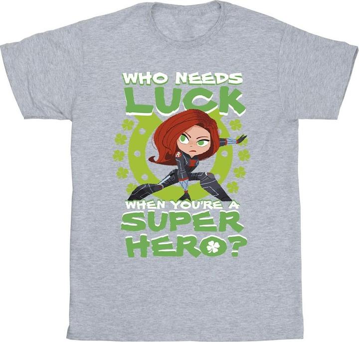 St Patrick's Day Black Widow Luck TShirt (M)