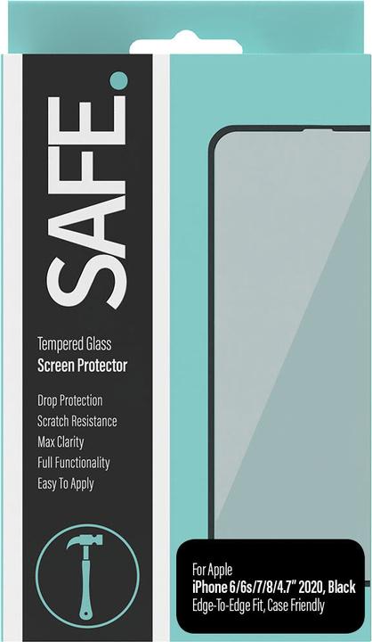 Produktbild Safe. Displayschutz Case Friendly iPhone 6/6s/7/8/SE (2020/2022) (1 Stück, Apple iPhone 6s, Apple iPhone 7, Apple iPhone SE (3rd Gen), Apple iPhone SE (2nd Gen), Apple iPhone 6, Apple iPhone 8)