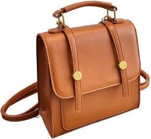 Actual product image Only-Bags.Store Vegan Leather 3-Way Backpack Satchel, Tan Backpack Satchel, 3-Way Backpack, Vegan Leather Backpack