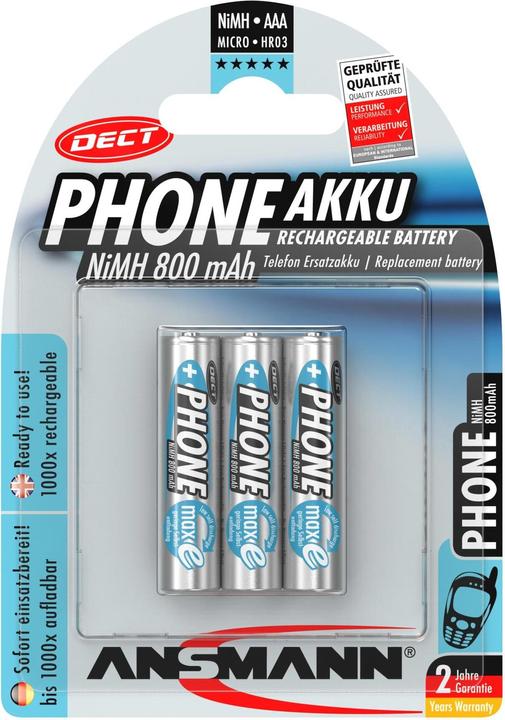 Ansmann Phone (3 Stk., AAA, 800 mAh)