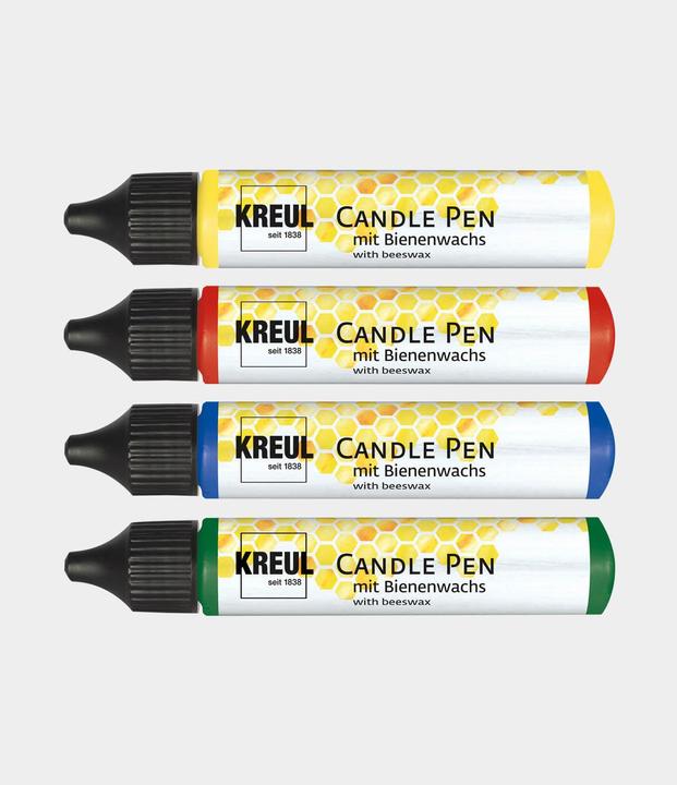 Productafbeelding Kreul Kaarsenpen set van 4, waskleur (Geel, Blauw, Groen, Rood, 116 ml)