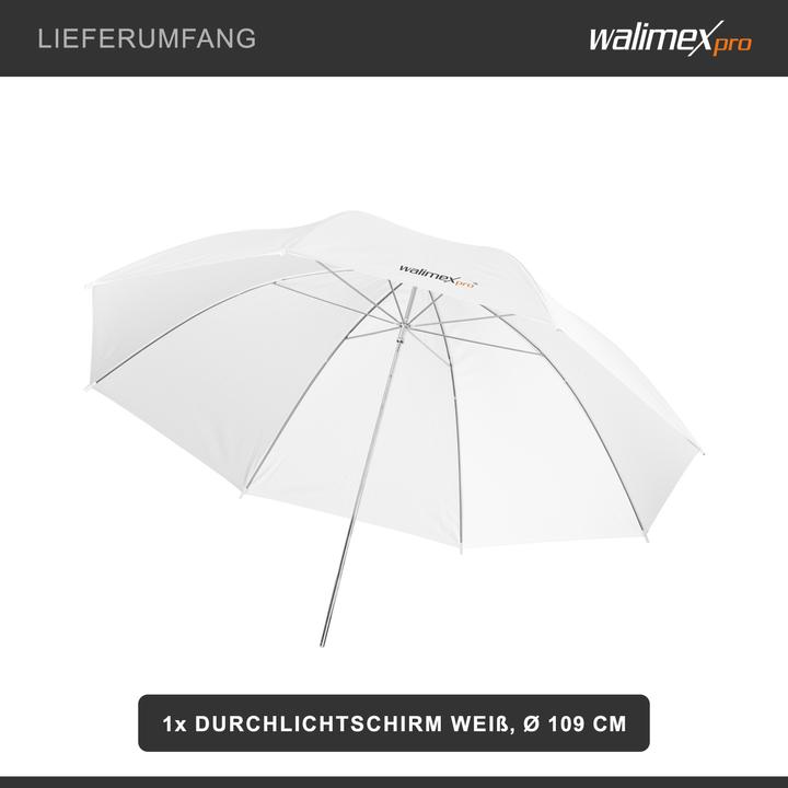 Immagine prodotto Walimex pro per ombrello a luce trasmessa 109cm (Ombrello, 109 cm)