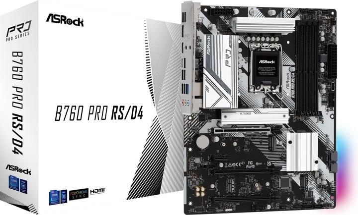 AsRock B760 Pro RS/D4 (LGA 1700, Intel B760, ATX)