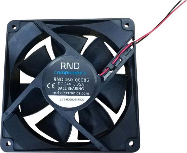 RND Components Axial fan DC 120x120x38mm 24V 209.3m³/h (120 mm)