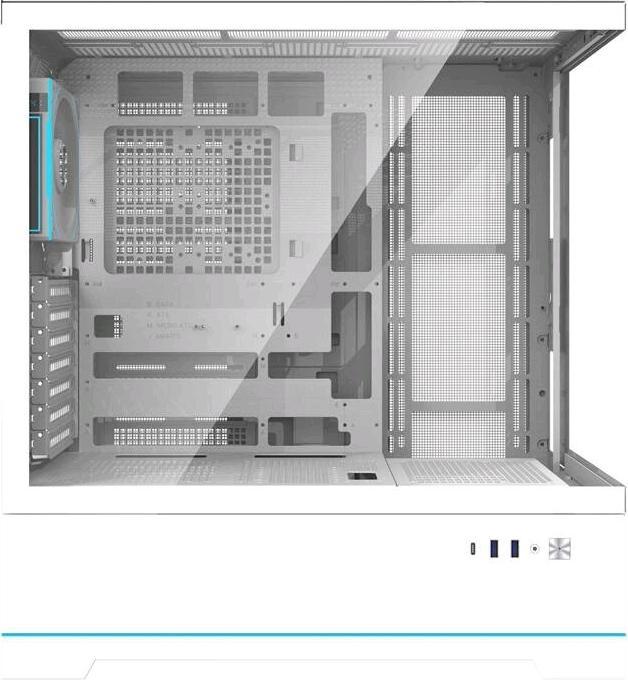 Actual product image Darkflash Tech Darkflash DY451 PRO computer case with fan (white) (ATX, mATX, ITX)
