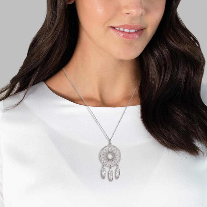 Produktbild Glanzstücke München Damen Feder Sterling Silber silber 70,0 cm - 8242 (Sterling Silber, 70 cm)