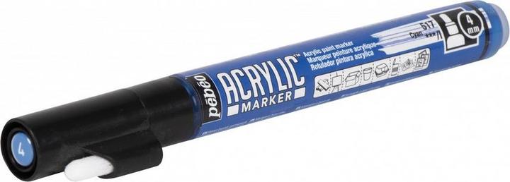 Actual product image Pebeo Acrylic Marker 4mm Medium Round Tip (Cyan blue, 4 mm)