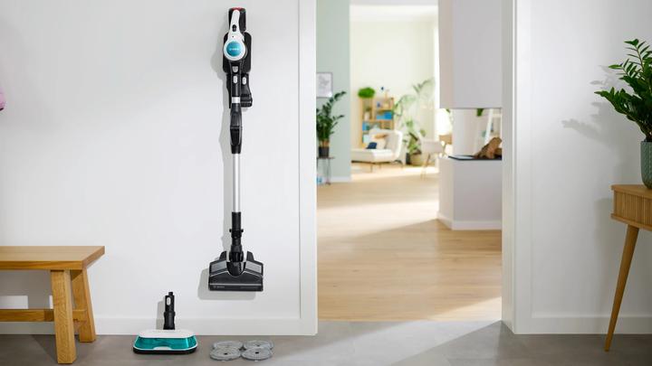 Immagine prodotto Bosch Hausgeräte Scopa elettrica lavapavimenti 2in1 Unlimited 7 ProHygienic Aqua Bianco