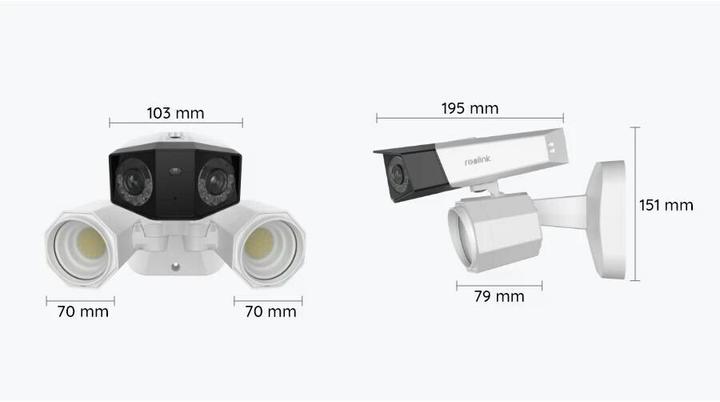 Actual product image Reolink Floodlight F750P 4K camera (4608 x 1728 pixels)