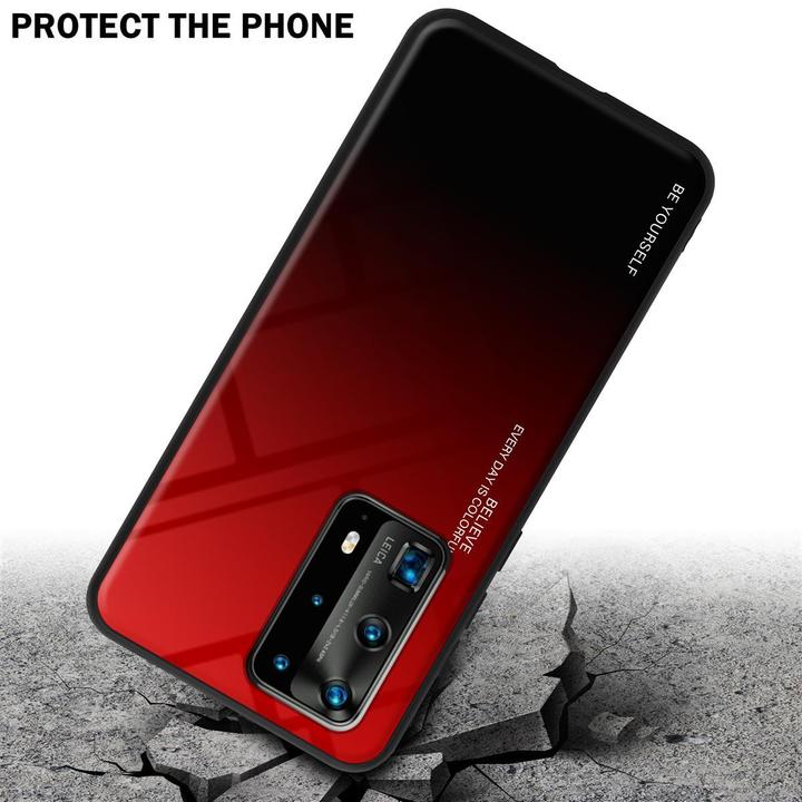 Actual product image Cadorabo TPU 2 colors glass cover (Huawei P40 Pro+)