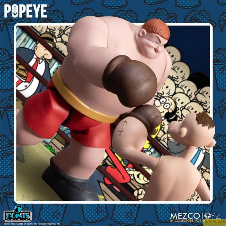 Produktbild Mezco Toys Popeye figurines 5 Points Deluxe Set Popeye & Oxheart 9 cm