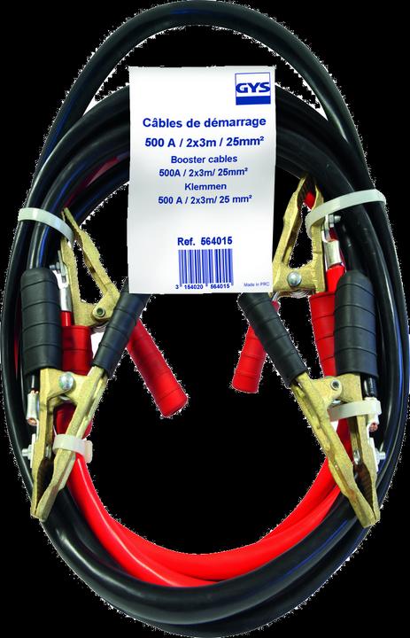 Produktbild GYS Starthilfekabel, 500 A, 25 mm², 3 m (500 A)