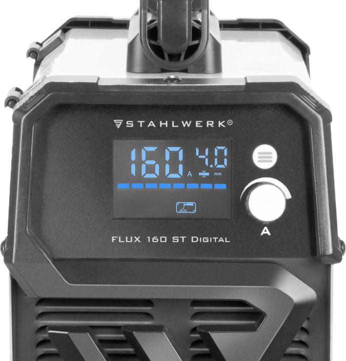 Produktbild Stahlwerk Schweissgerät FLUX 160 ST Digital mit 160 A, synergischem Drahtvorschub