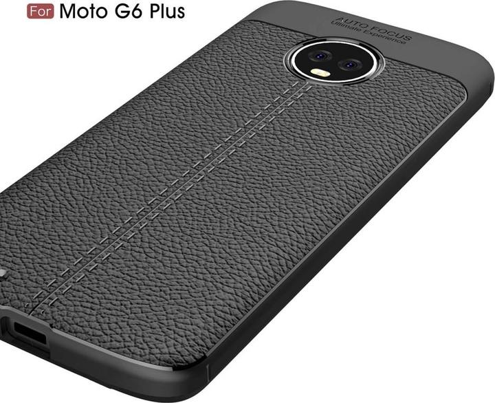 Produktbild Screenguard Motorola Moto G6 Plus Hülle Leather Design TPU Cover (Motorola Moto G6 Plus)