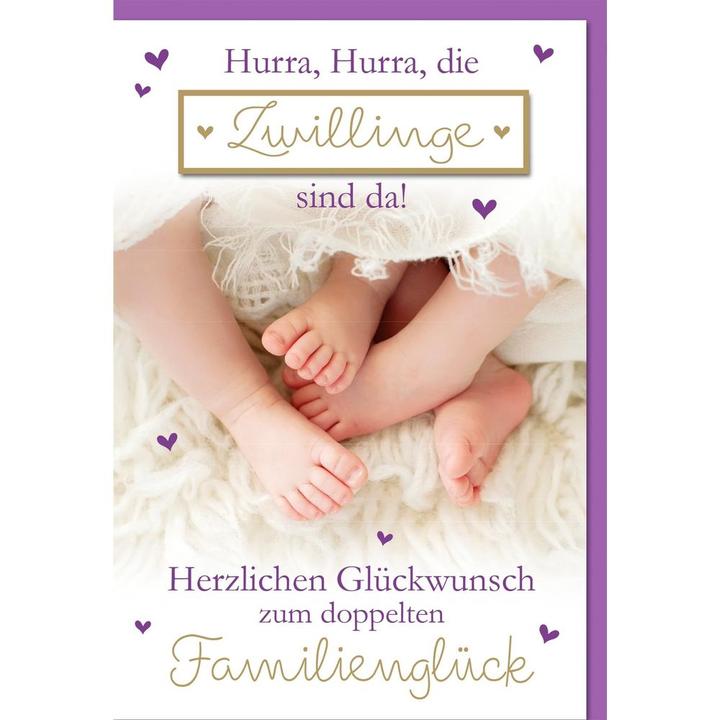 Immagine prodotto Braun + Company Biglietto d'auguri Twins 11,5 x 17 cm (1 pz.)