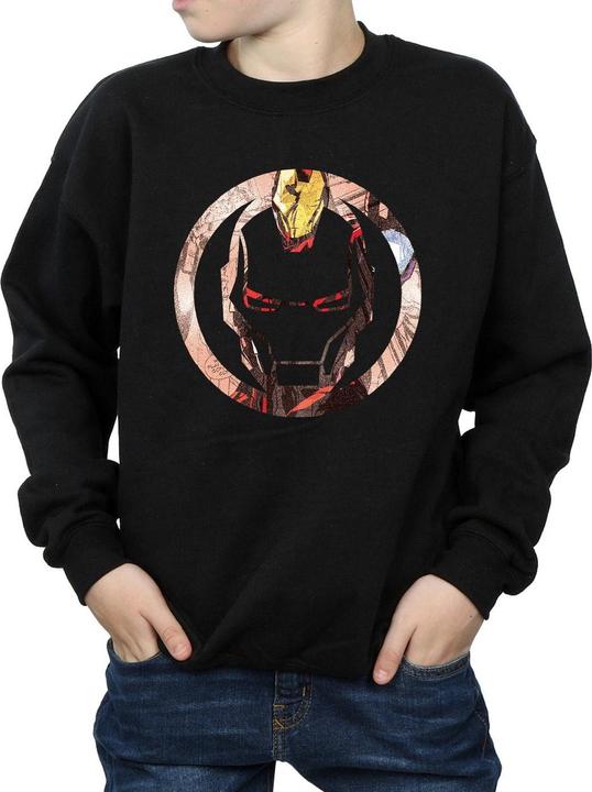 Image du produit Sweatshirt garçon Iron Man Montage Symbol (140, 146)