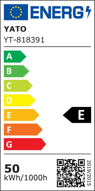 Energie-Label Yato REFLEKTOR PRZENOŚNY SMD LED 50W 4750lm (4750 lm)