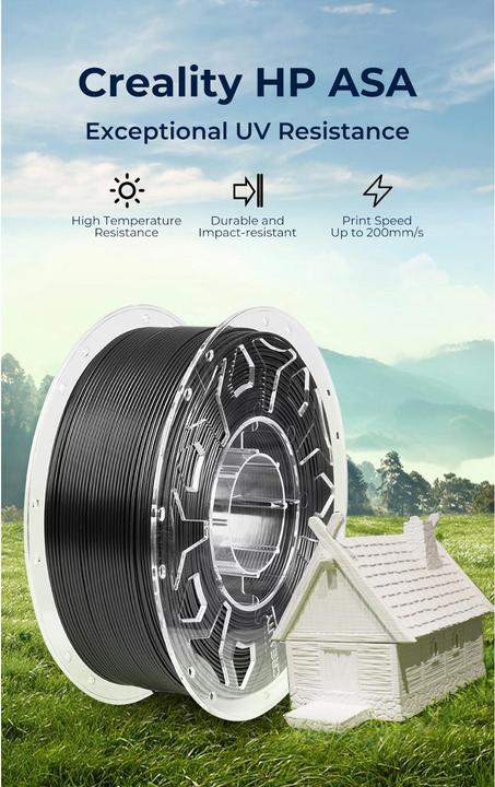 Immagine prodotto Creality Filament (ASA, 1.75 mm, 1000 g, Nero)