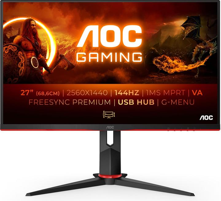 Productafbeelding AOC Q27G2U/BK (2560 x 1440 pixels, 27")
