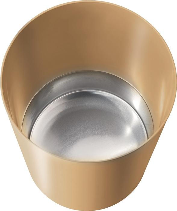 Produktbild Helit Sicherheitspapierkorb mit Aluminium-Einsatz 13L - gold - TÜV-zertifiziert (13 l)