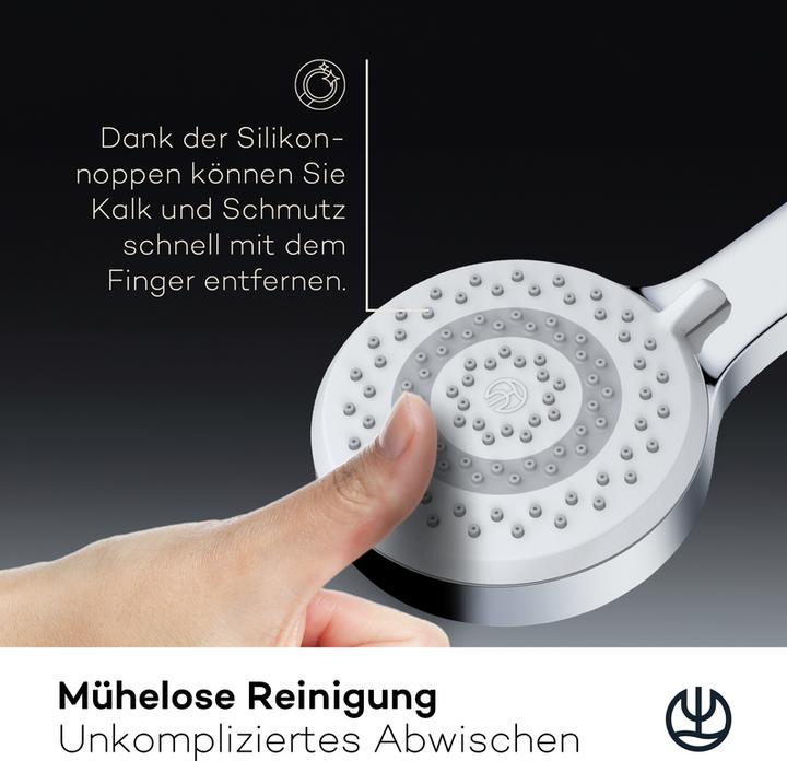 Actual product image Kludi X1 shower head (3 Beam types, 15 l/min)