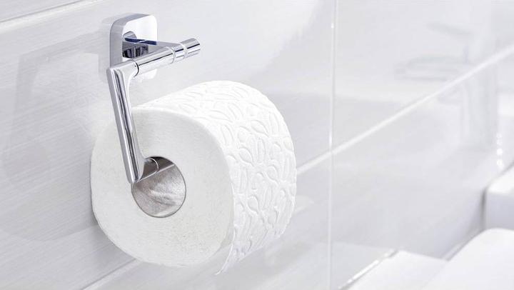 Actual product image tesa ELEGAANT toilet roll holder incl. adhesive solution without drilling
